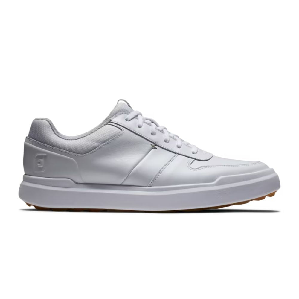 Footjoy Contour Casual Mens Spikeless Golf Shoes 54370 White / White / Grey 54370M 7 