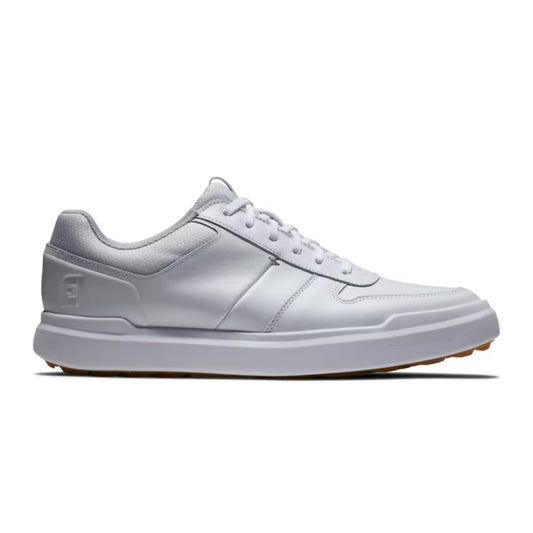 FootJoy Contour Casual Mens Spikeless Golf Shoes 54370 White / White / Grey 54370M 7