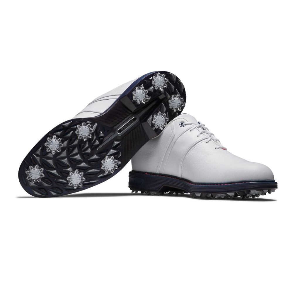 FootJoy Premiere Series Packard Spiked Golf Shoes 54543 - White / Pink / Navy