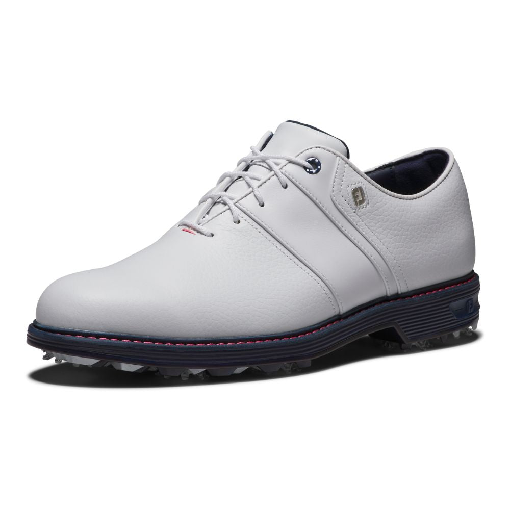 FootJoy Premiere Series Packard Spiked Golf Shoes 54543 - White / Pink / Navy