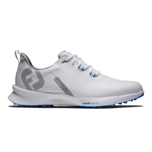 Footjoy Fuel Mens Spikeless Golf Shoes 55440 White / White / Blue  55440 7 