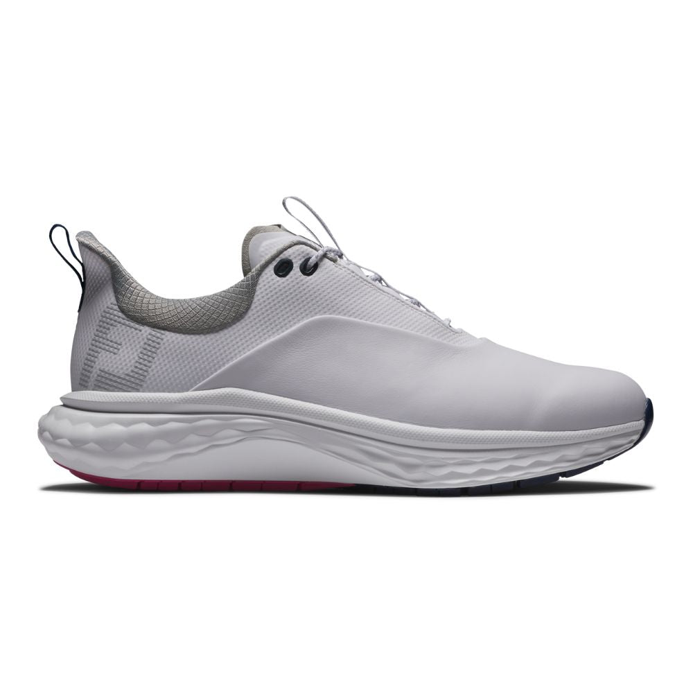Footjoy Quantum Mens Spikeless Golf Shoes 56981 White / Blue / Pink 56981M 7 