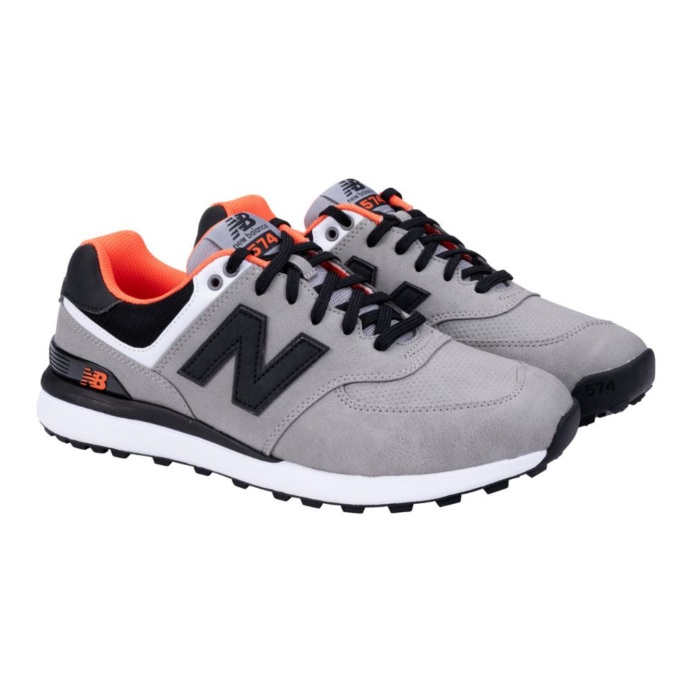New Balance 574 Greens V2 Mens Spikeless Golf Shoes 2025 - Grey / Black   