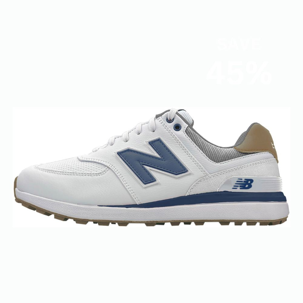 New Balance 574 Greens V2 Mens Spikeless Golf Shoes 2024 White / Navy 8 