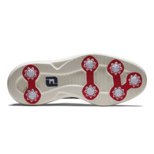 FootJoy Traditions Mens Spiked Golf Shoes 57958 - White / Navy / Red - Limited Edition