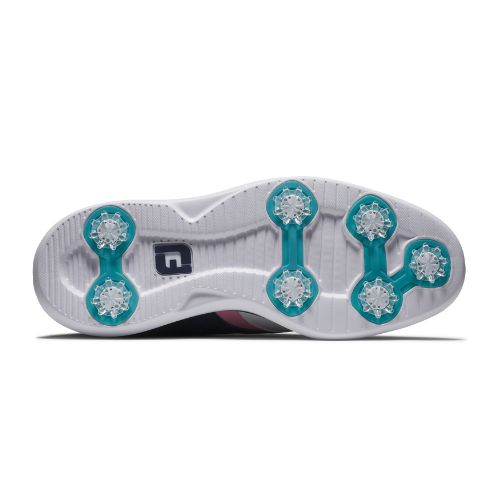 FootJoy Traditions Mens Spiked Golf Shoes 57959 - White / Navy / Pink