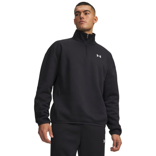 Under Armour Men's 1/4 Zip Golf Fleece Top 2026 - 6017114-001 Black / White 001 M