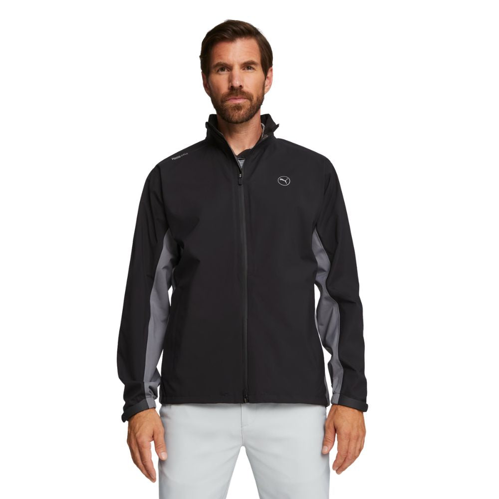 PUMA DRYLBL Men's Golf Rain Jacket 2026 - Black / Slate Sky