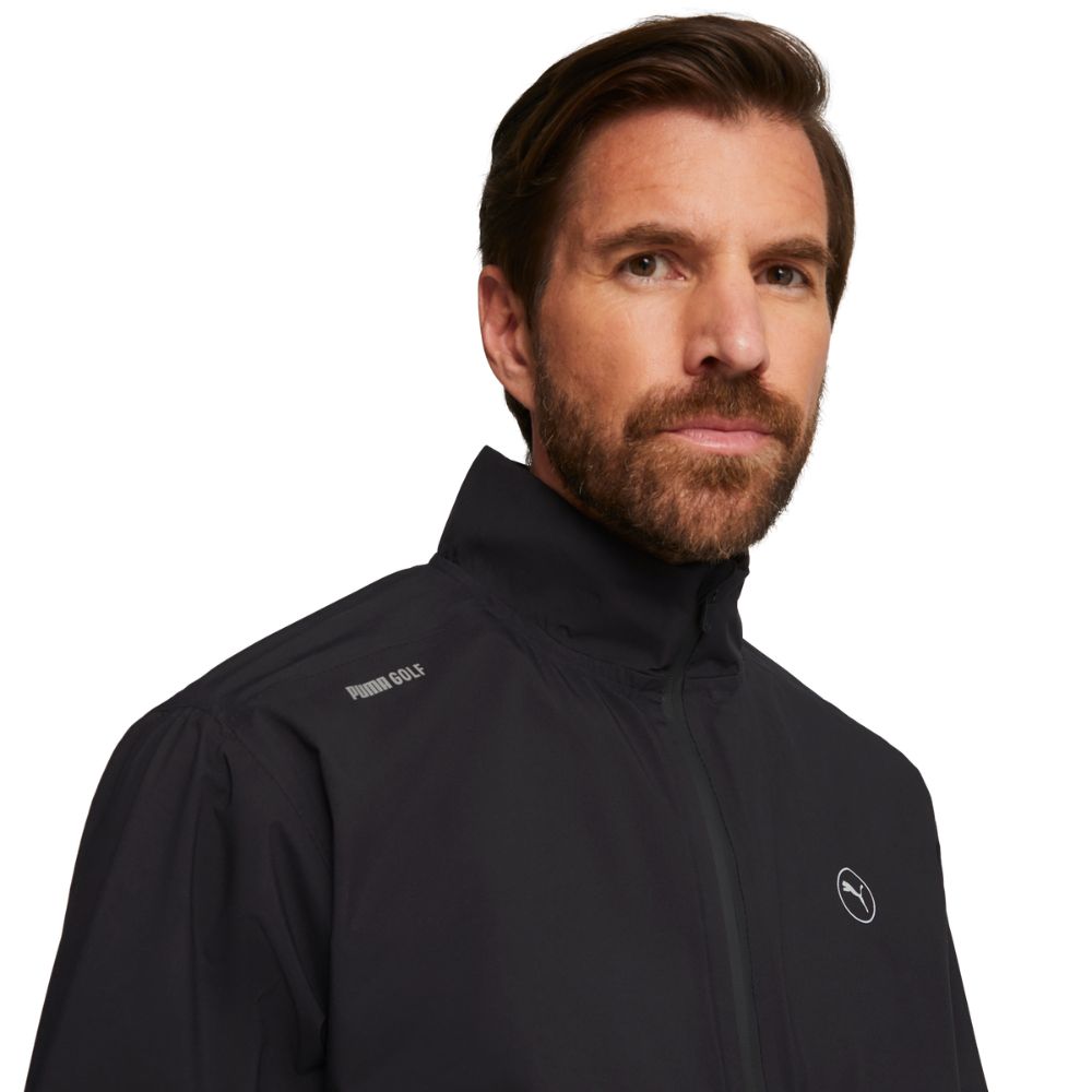 PUMA DRYLBL Men's Golf Rain Jacket 2026 - Black / Slate Sky