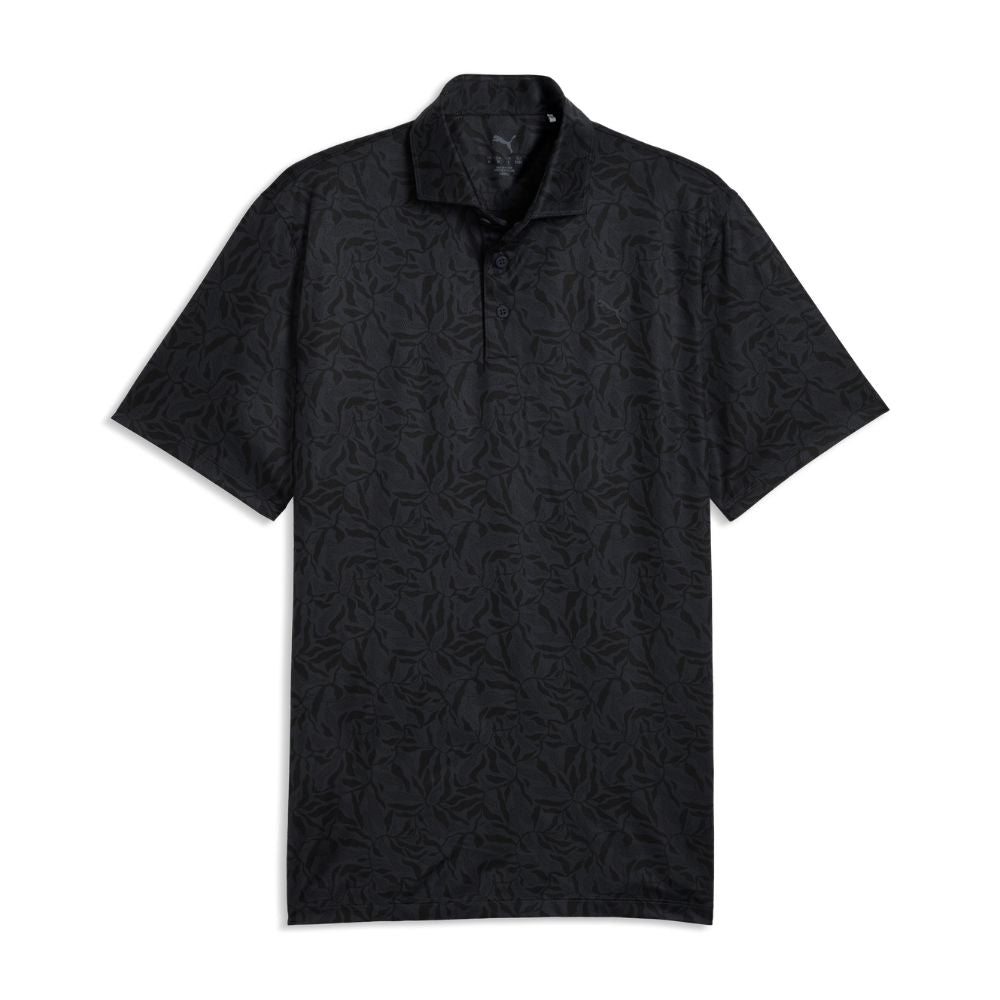 PUMA Marine Botanical Men's Golf Polo Shirt 2026 - Black Black M