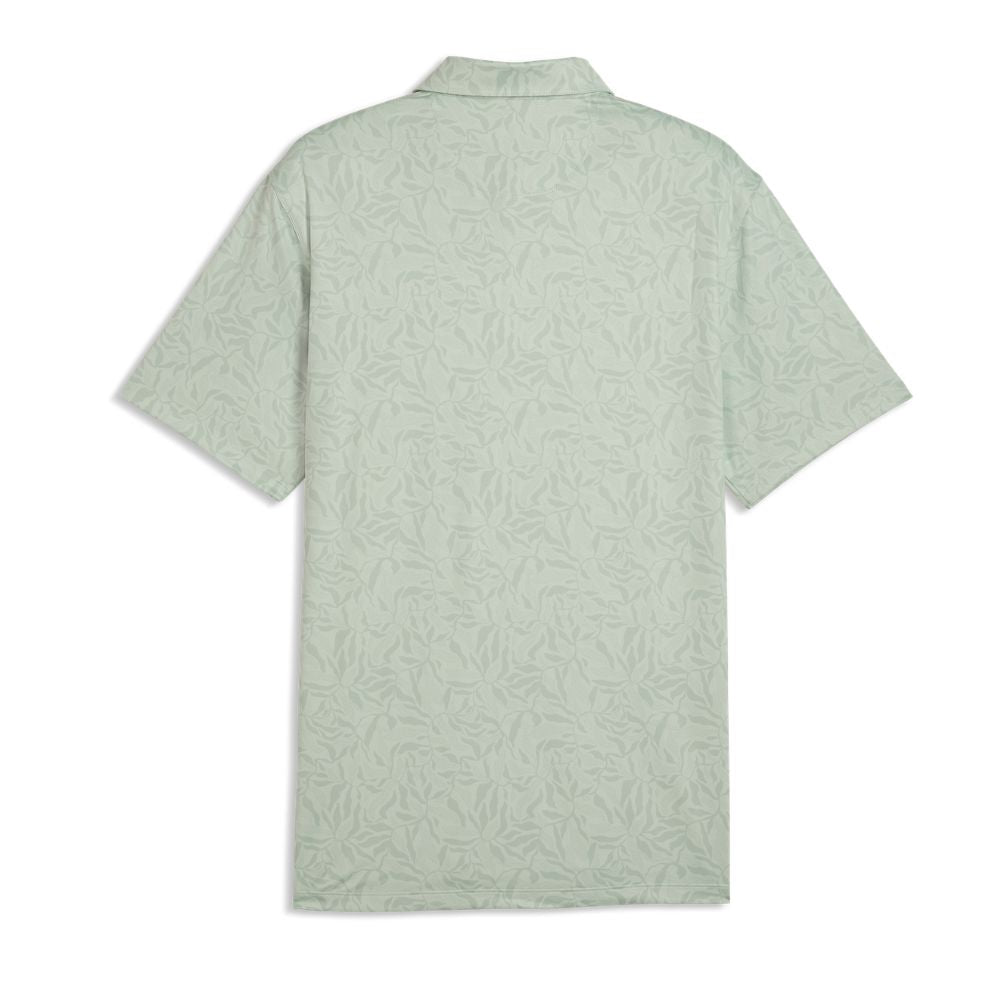PUMA Marine Botanical Men's Golf Polo Shirt 2026 - Soft Grass