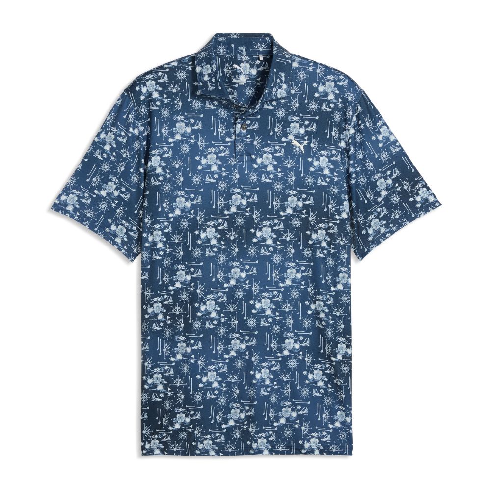 PUMA Coastal Claret Men's Golf Polo 2026 - Deep Navy Deep Navy M