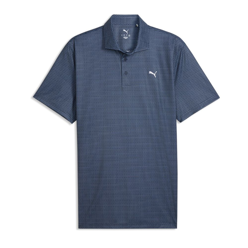 PUMA Pure 3.0 Geo Men's Golf Polo Shirt 2026 - White Glow / Deep Navy White Glow / Deep Navy M