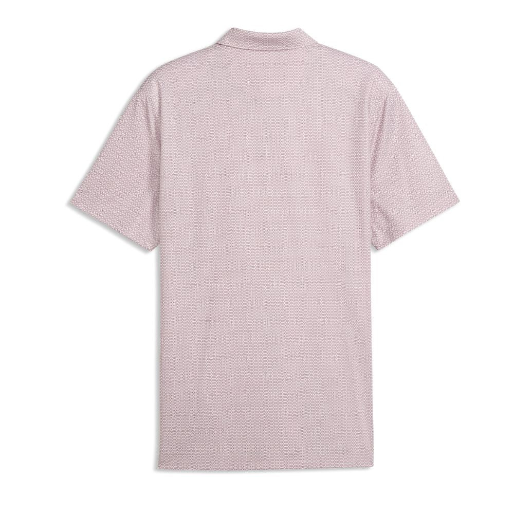 PUMA Pure 3.0 Geo Men's Golf Polo Shirt 2026 - Powder Pink / Rich Cocoa