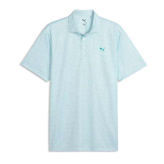 PUMA Pure 3.0 Geo Men's Golf Polo Shirt 2026 - White Glow / Mint Tea White Glow / Mint Tea M