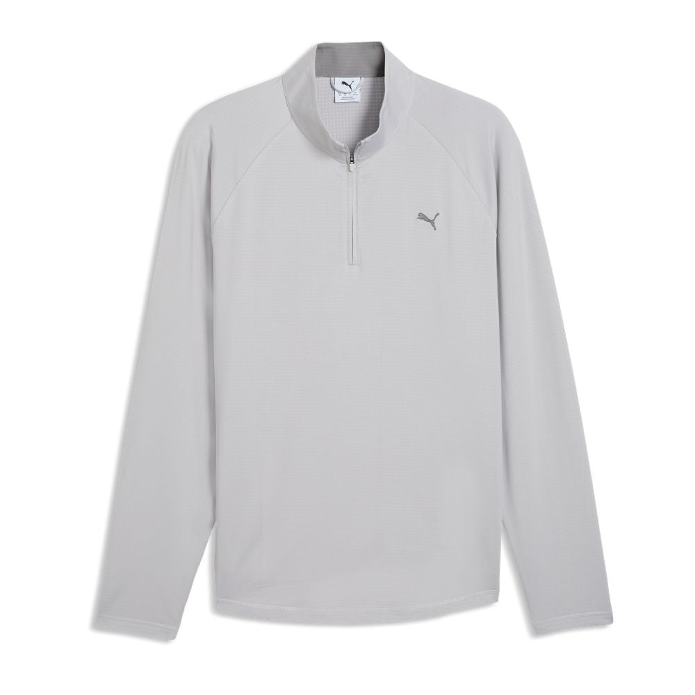PUMA Pure Grid 1/4 Zip Men's Golf Top 2026 - Platino Grey