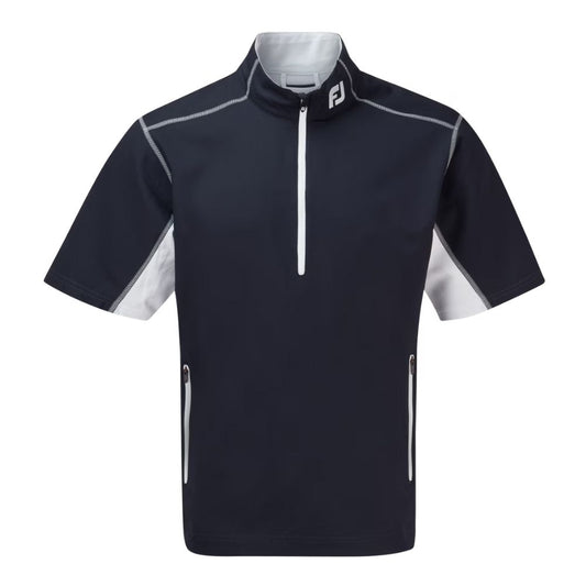 FootJoy 1/2 Zip Short Sleeve Golf Windshirt Black S 