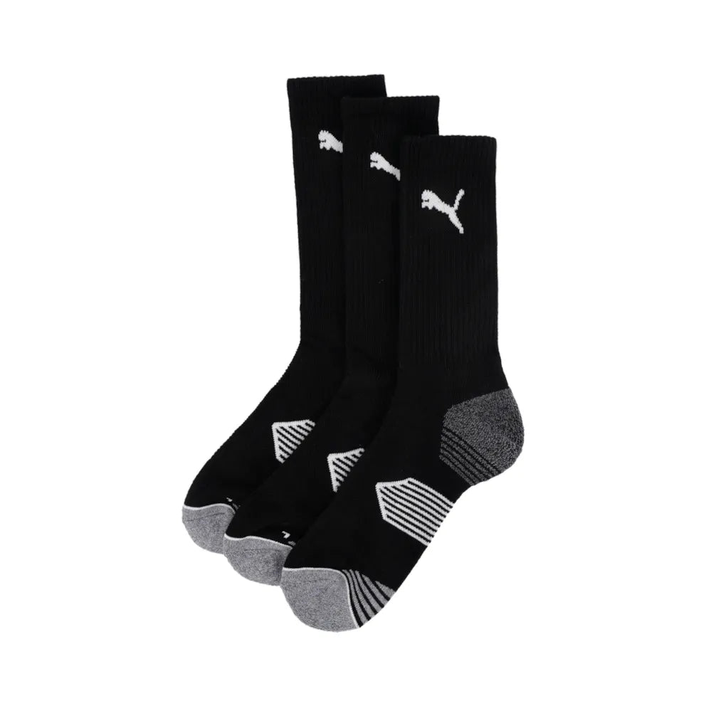PUMA Golf Essential Crew Cut 3 Pair Sock Pack 2026 - Black