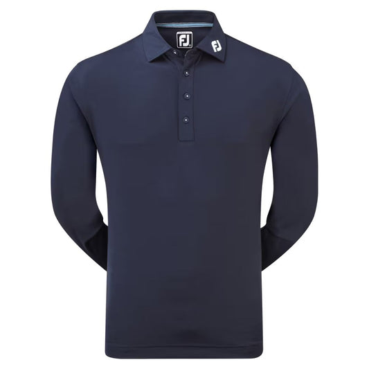 FootJoy Thermolite Long Sleeve Golf Polo Shirt - 96955 Navy M