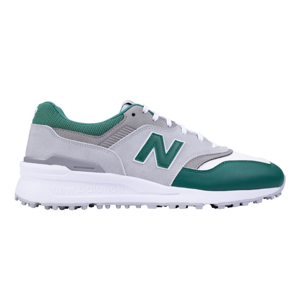 New Balance 997 SL Mens Spikeless Golf Shoes 2025 - White / Green / Grey   