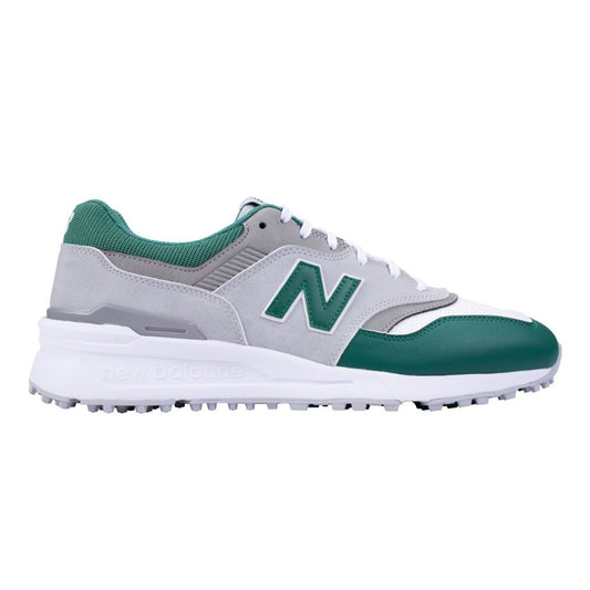 New Balance 997 SL Mens Spikeless Golf Shoes 2025 - White / Green / Grey