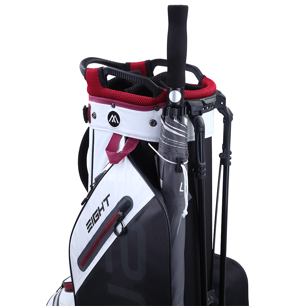 Big Max Aqua Eight G Golf Stand Bag 2024 - White Black Merlot   