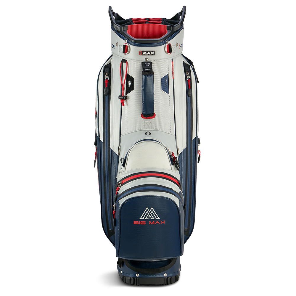 Big Max Aqua Tour 4 Golf Cart Bag - Off White Navy Red
