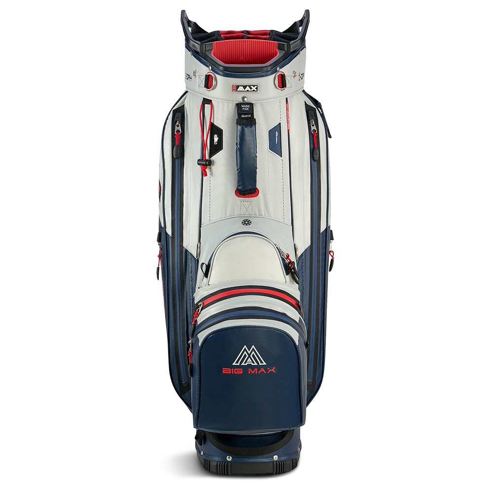Big Max Aqua Tour 4 Golf Cart Bag 2024 - Off White Navy Red   