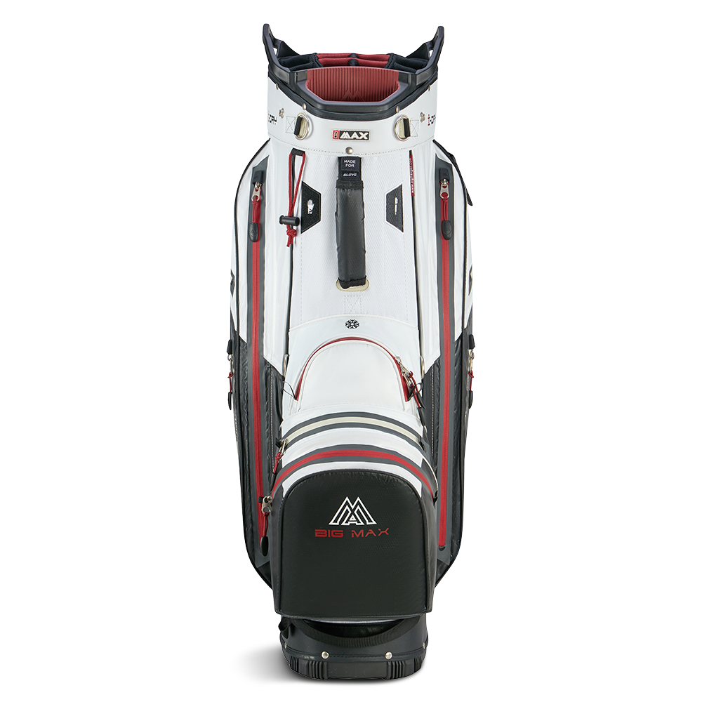 Big Max Aqua Tour 4 Golf Cart Bag - White Black Merlot
