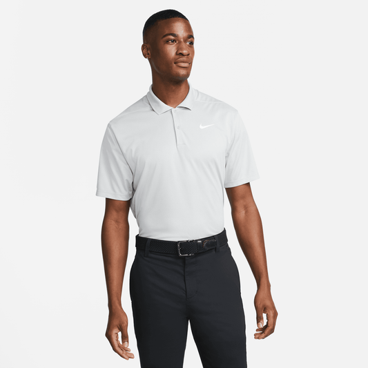 Nike Golf Dri-FIT Victory Solid Polo Shirt DH0822 - 077 Light Smoke Grey / White 077 M 