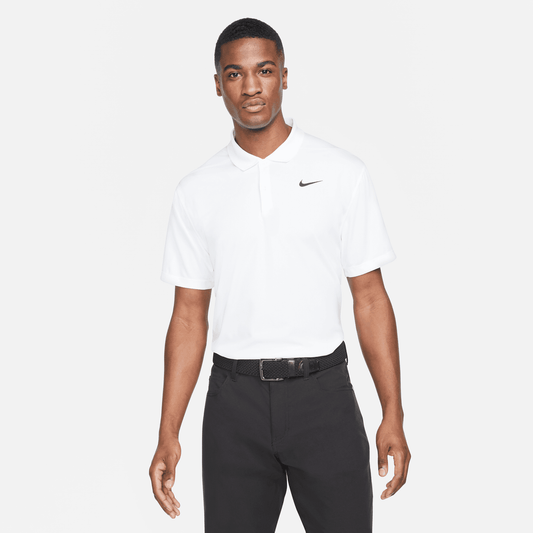 Nike Dri-FIT Victory Solid Golf Polo Shirt - DH0822-100 White / Black 100 M