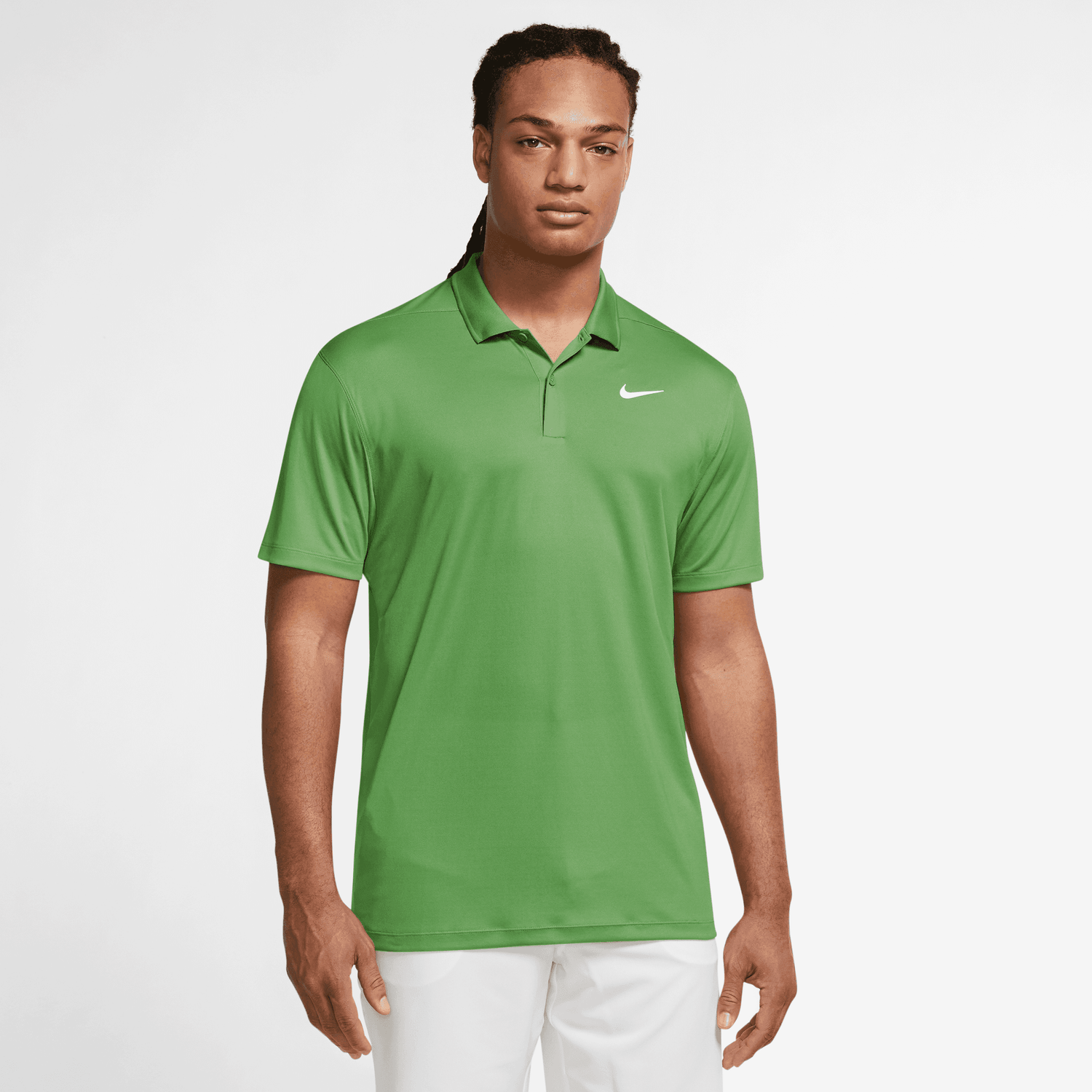 Nike Golf Dri-FIT Victory Solid Polo Shirt DH0822 - 350 Chlorophyll / White 350 M 