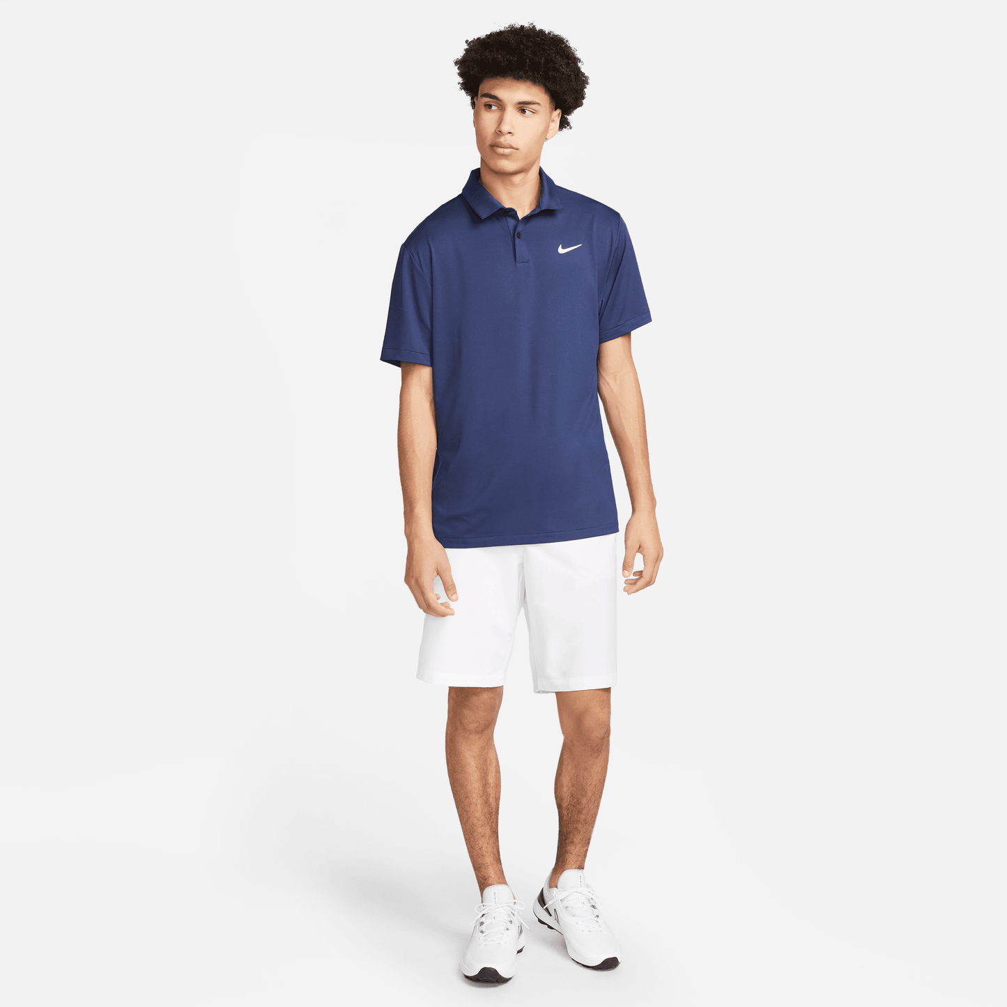 Nike Golf Dri-FIT Tour Solid Polo Shirt DR5298 - 410 Midnight Navy / White 410 M 