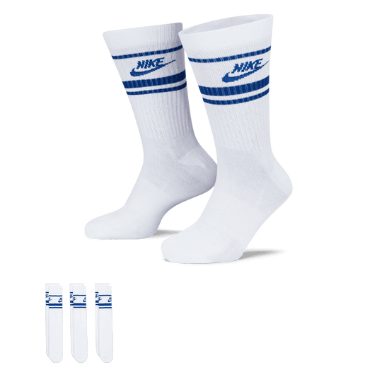 Nike Golf Sportswear Dri-FIT Everyday Essential Crew Socks DX5089 - 105 White / Game Royal / Game Royal 105 L