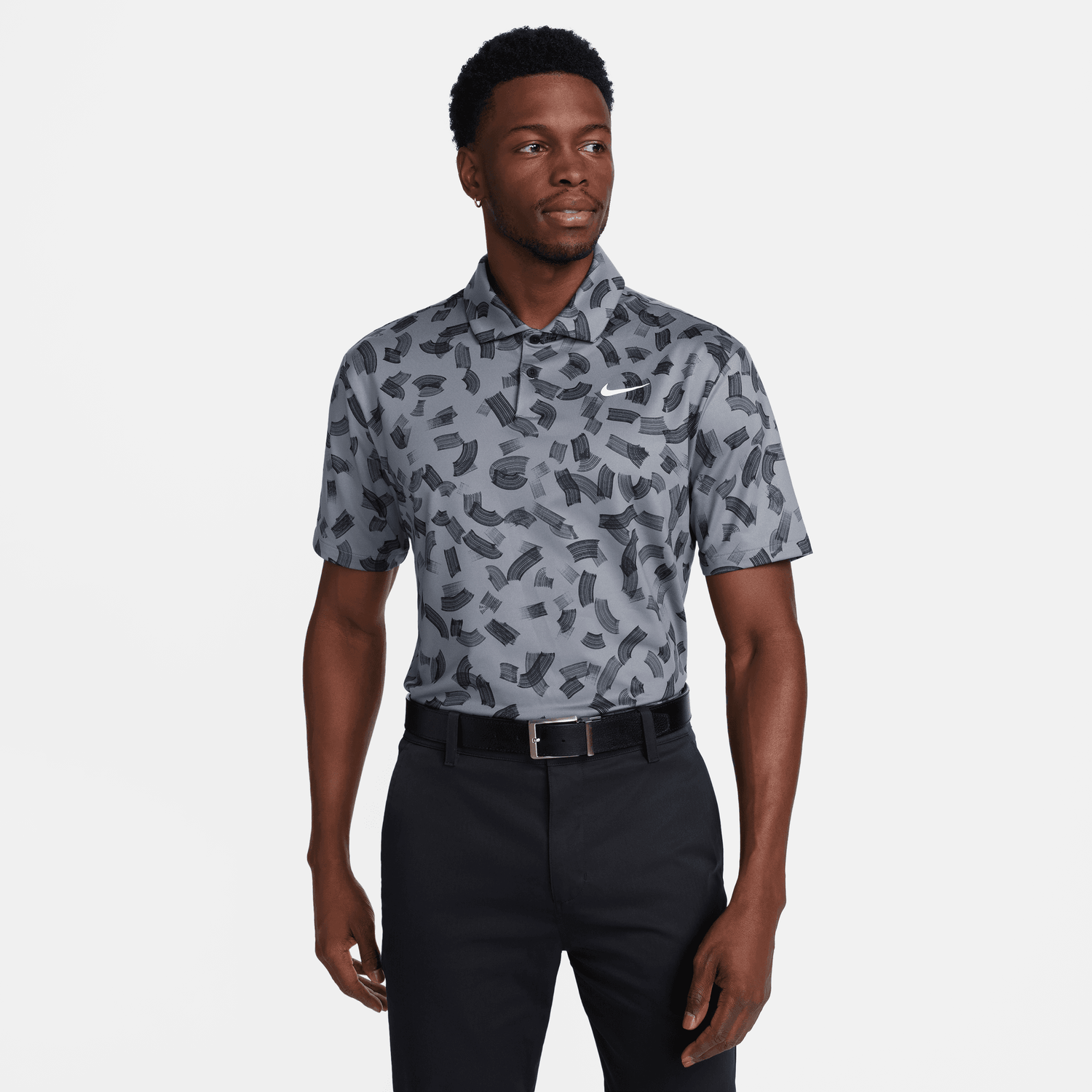 Nike Golf Dri FIT Micro Print Tour Polo Shirt FD5735 070 Major Golf Direct