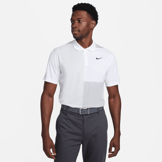 Nike Golf Victory + Dri-FIT Blocked Polo Shirt FD5827 - 100 White / Light Smoke Grey / Photon Dust / Black 100 M 