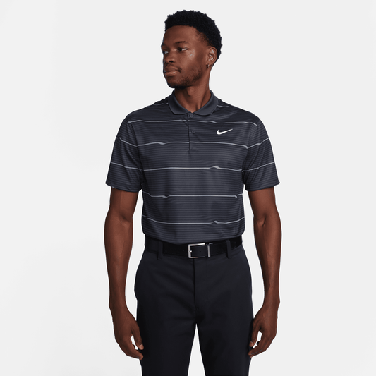 Nike Golf Victory + Dri-FIT Ripple Polo Shirt FD5829 - 010 Black / Dark Smoke Grey / White 010 M 