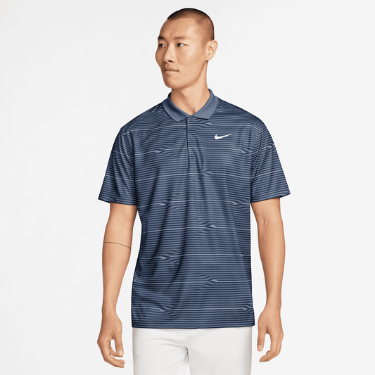 Nike Golf Victory + Dri-FIT Ripple Polo Shirt FD5829 - 410 Midnight Navy / Diffused Blue / White 410 M 