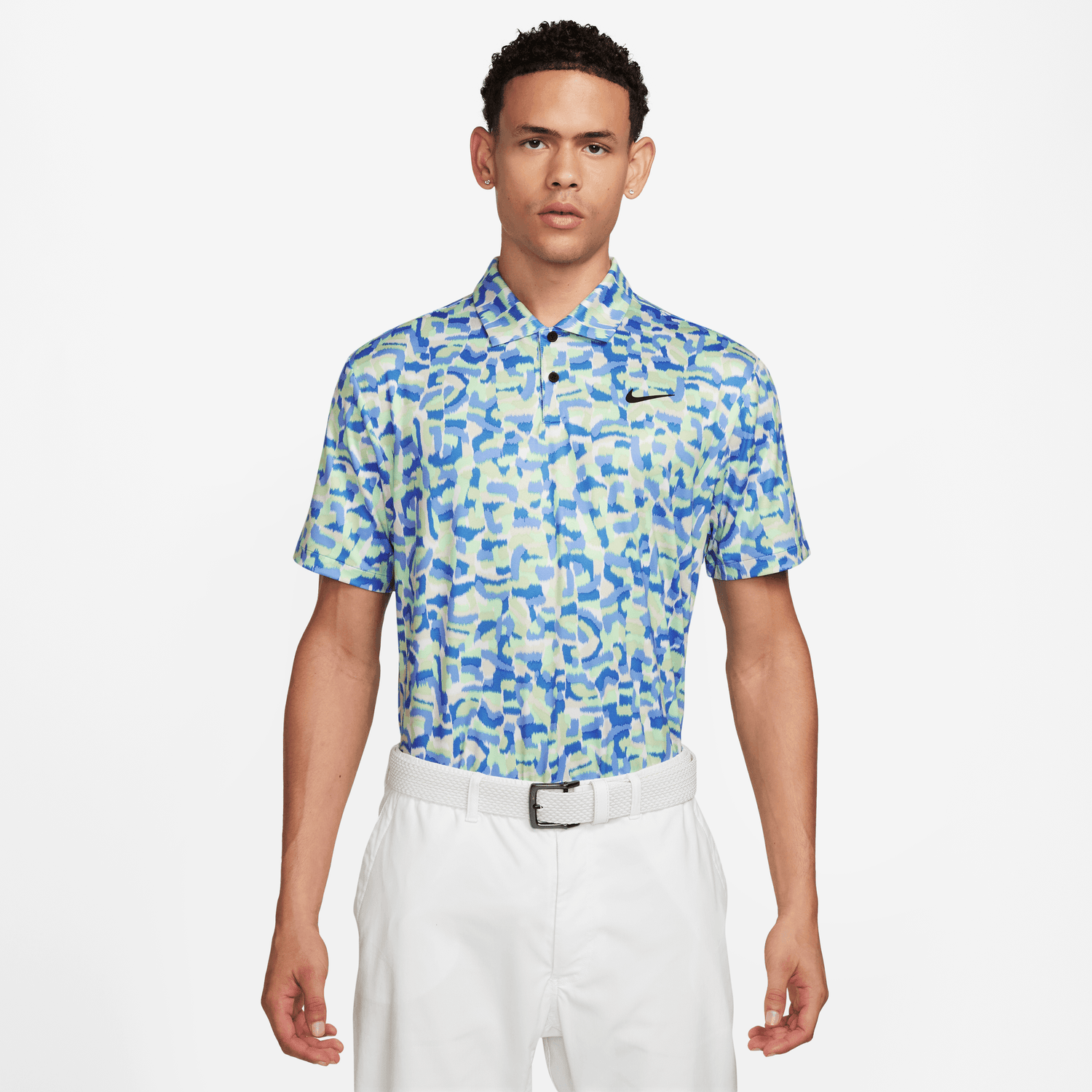 Nike Golf Tour Dri-FIT Confetti Print Polo Shirt FD5939 - 435 Light Photo Blue / Black 435 M 