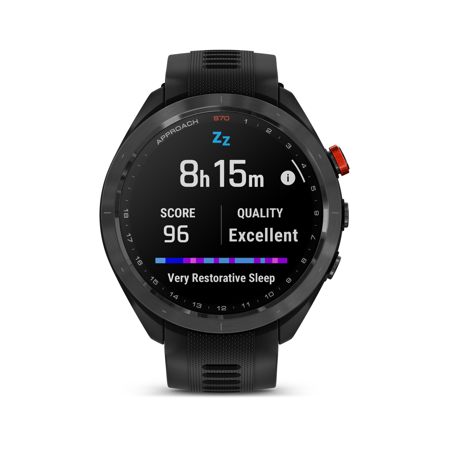 Garmin Approach S70 Golf GPS Watch 47 mm Black Ceramic Bezel with Bl Major Golf Direct