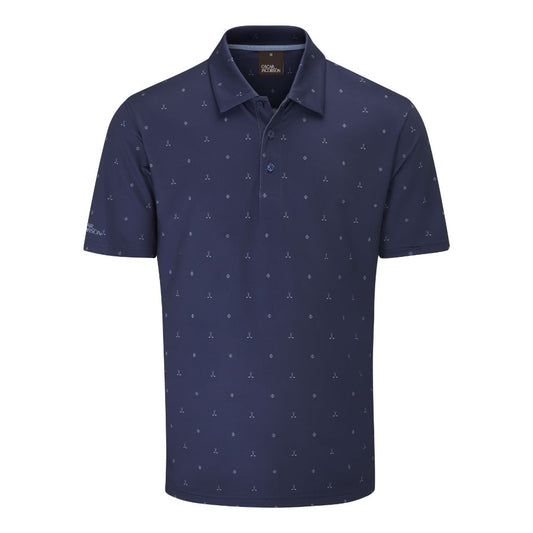 Oscar Jacobson Burrows Mens Golf Polo Shirt 2025 - Navy Navy M