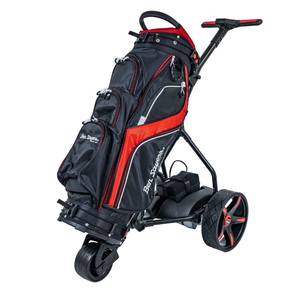 Ben Sayers 18 Hole Lithium Electric Golf Trolley - Black / Red + Free £100 Gift Pack