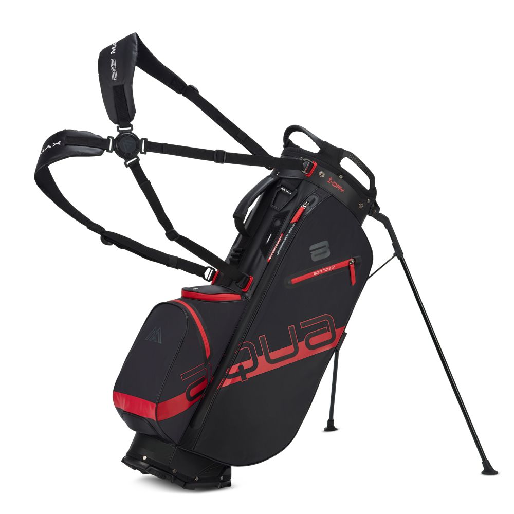 Big Max Aqua Eight H Golf Stand Bag 2026 - Black / Red Black / Red