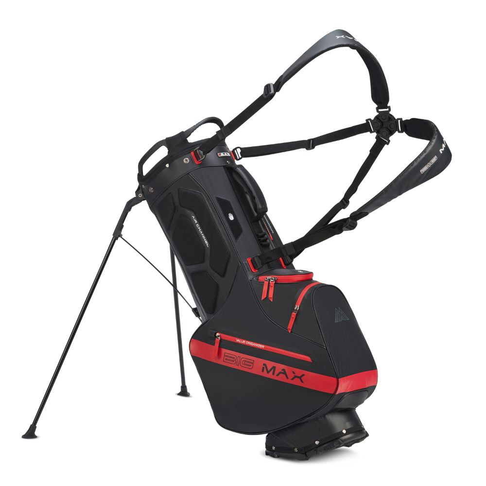 Big Max Aqua Eight H Golf Stand Bag 2026 - Black / Red