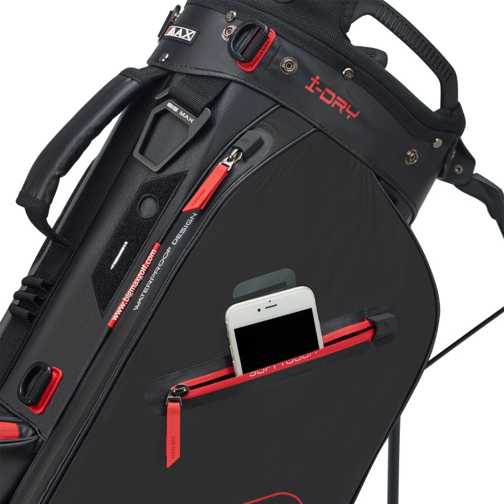 Big Max Aqua Eight H Golf Stand Bag 2026 - Black / Red