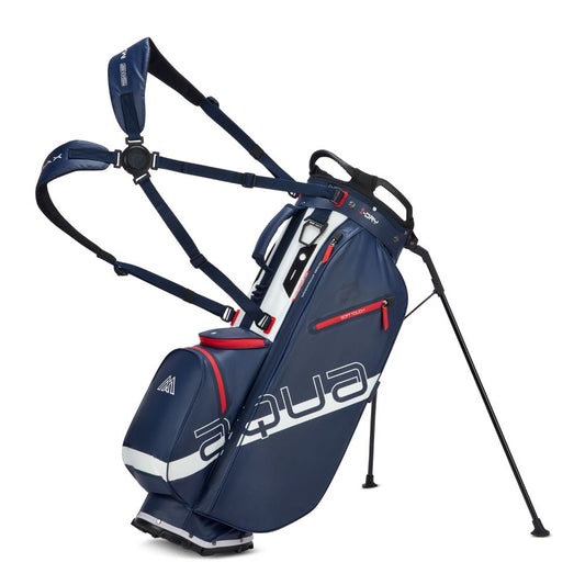Big Max Aqua Eight H Golf Stand Bag 2026 - Navy / White / Red Navy / White / Red