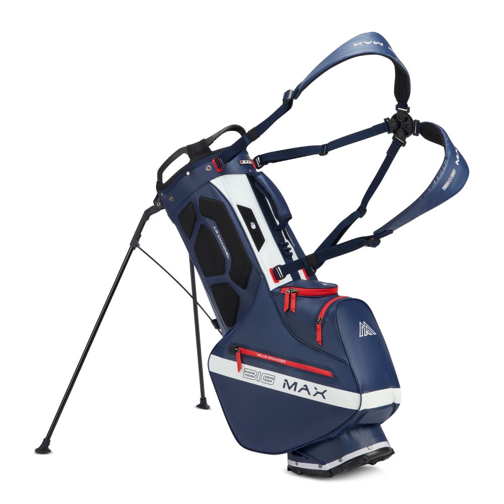 Big Max Aqua Eight H Golf Stand Bag 2026 - Navy / White / Red