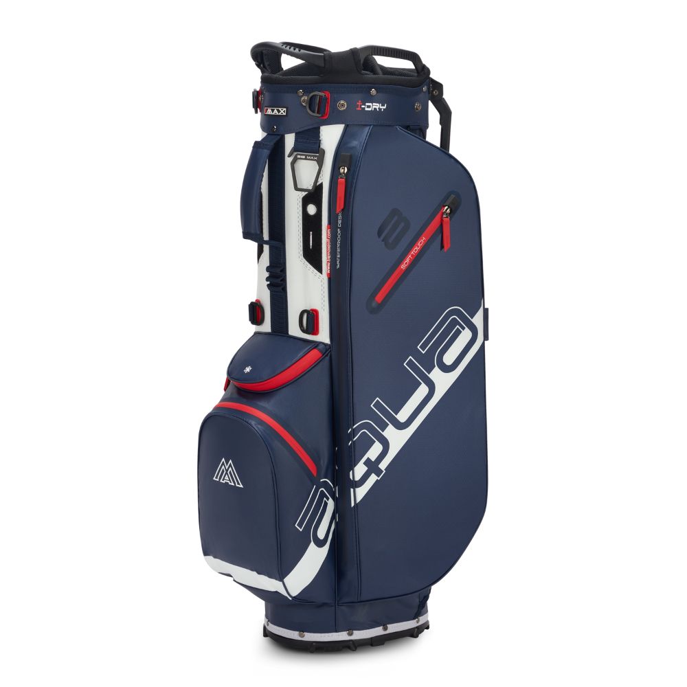 Big Max Aqua Eight H Golf Stand Bag 2026 - Navy / White / Red