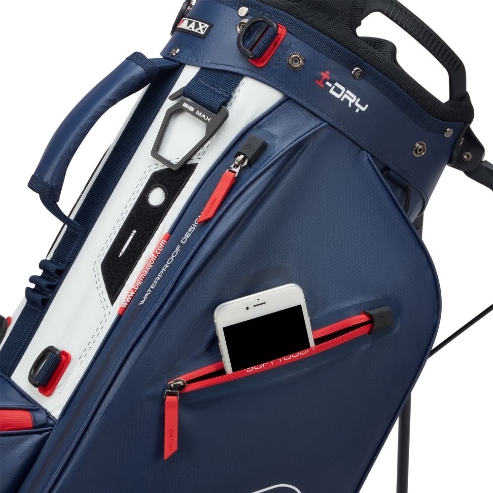 Big Max Aqua Eight H Golf Stand Bag 2026 - Navy / White / Red
