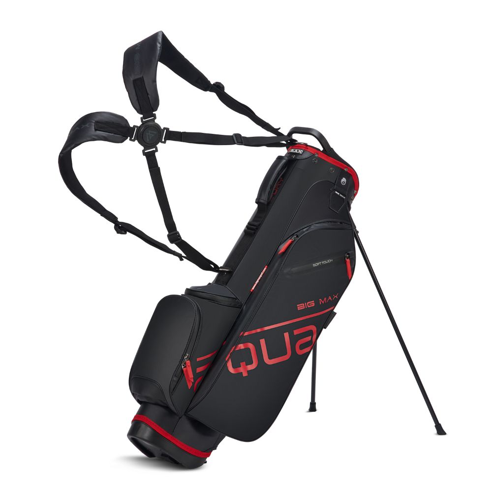 Big Max Aqua Seven H Golf Stand Bag 2026 - Black / Red Black / Red